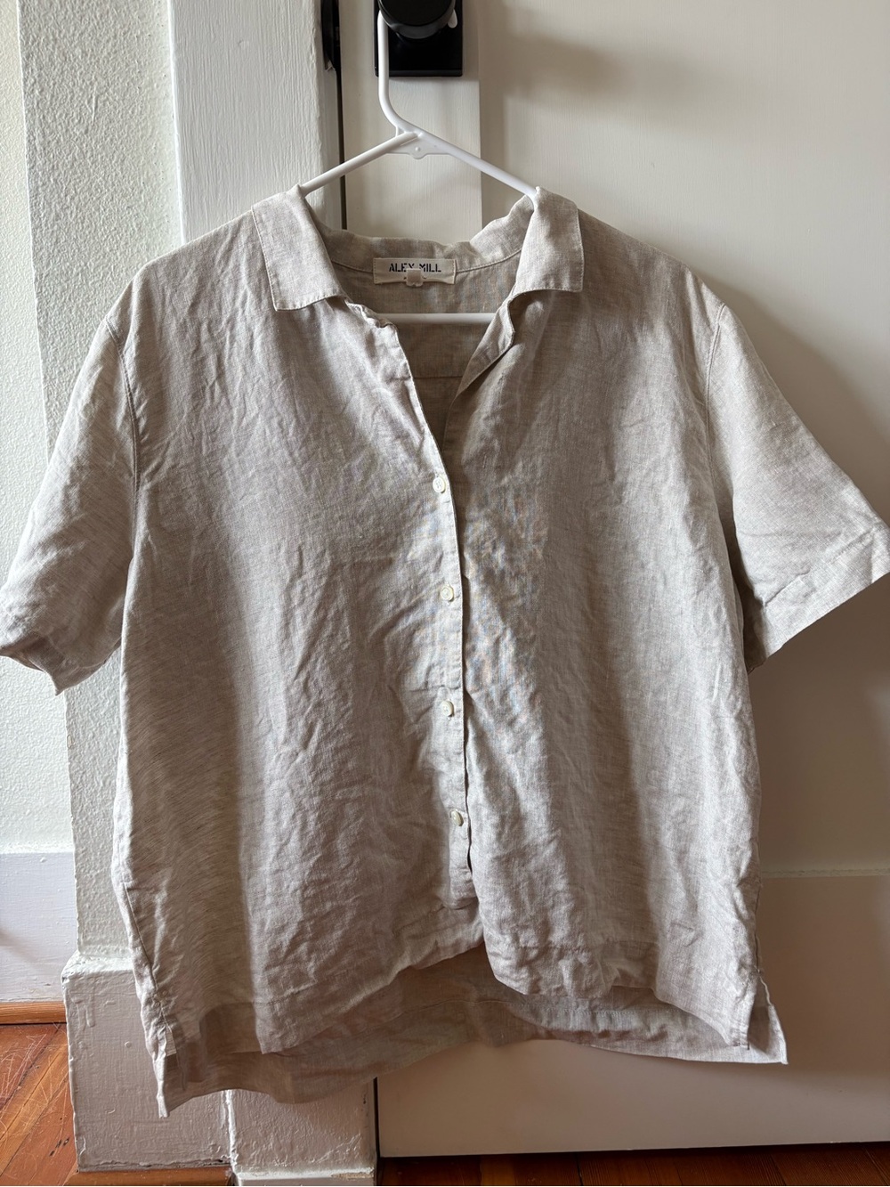 Alex Mill Beige Linen Button-Front Shirt